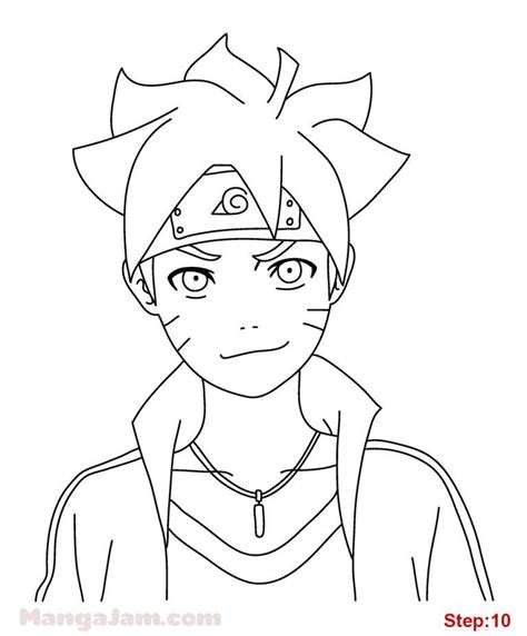 How To Draw Boruto Uzumaki From Naruto MANGAJAM Com Naruto Sketch Drawing Naruto Sketch