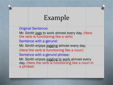 Remember that gerunds are words that are formed with verbs but act as nouns. PPT - Participial & Gerund Phrases PowerPoint Presentation ...