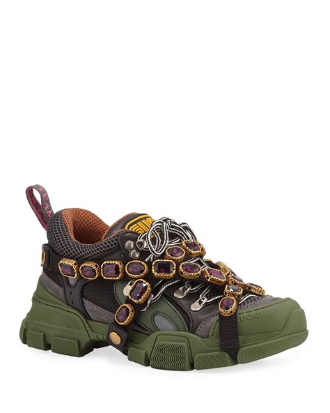 Gucci Flashtrek Hiker Sneaker With Chain Strap Neiman Marcus