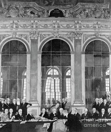 Signing Of The Treaty Of Versailles By Bettmann