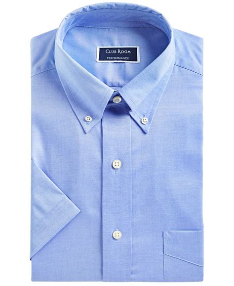 Club Room Mens Classicregular Fit Stretch Pinpoint Dress Shirt