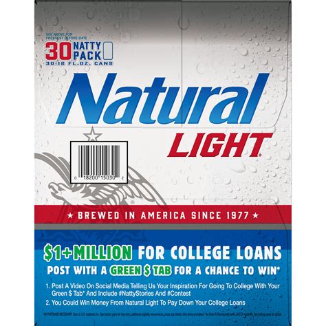 Natural Light® Beer 30 Pack 12 Fl Oz Cans