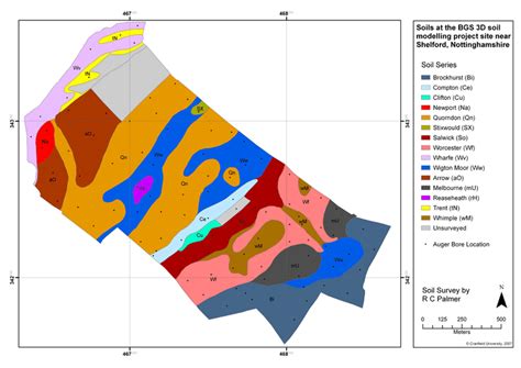 Map Of The Soil Survey Undertaken At Shelford Full Details Can Be