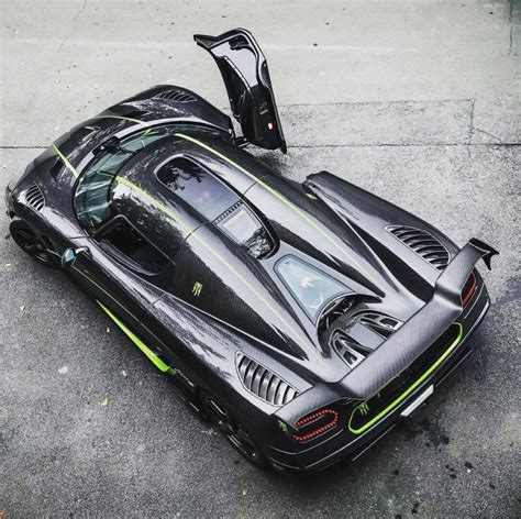Koenigsegg Agera Rs Made Out Of Exposed Carbon Fiber W Light Green Accents Photo Taken By