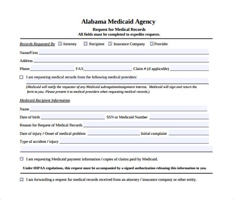 Medical Records Request Letter Template