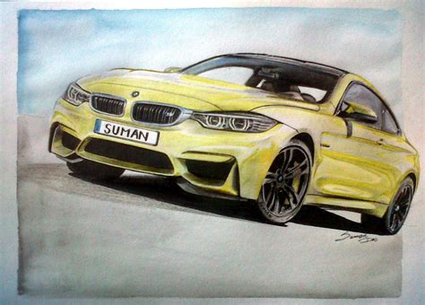 Bmw M4 Drawing Car Drawings Industrial Design Sketch Drawings