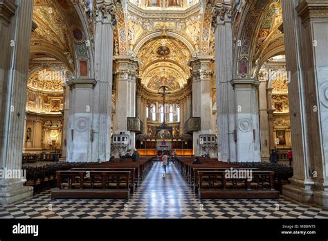 Bergamo Italy February 23 2016 Interior Of Basilica Di Santa Maria