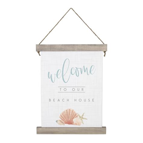Welcome To Our Beach Beach House Wall Sign Large Hanging Etsy