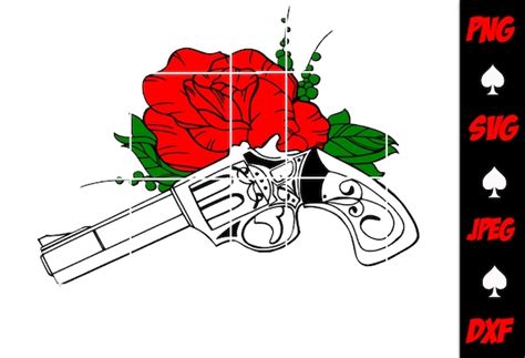 Roses And Guns Svg Guns Svg Cut File Instand Download Etsy