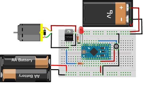 How To Control DC Motors With An Arduino And A TIP120 Darlington