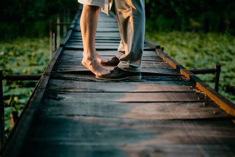 Free Picture Barefoot Girlfriend Love Date Love Lover Foot Boardwalk Footwear Bridge Girl