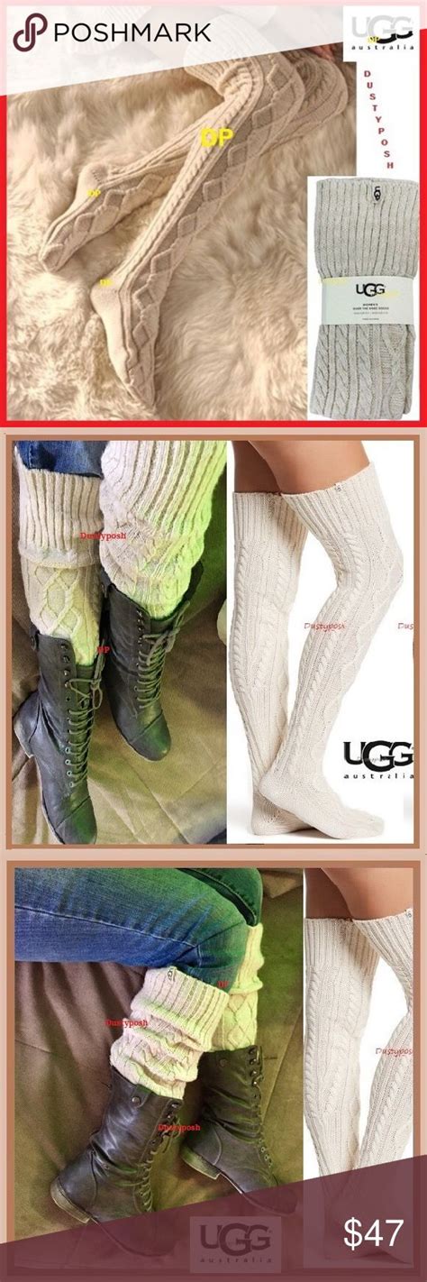 Ugg Cable Knit Over The Knee Socks Thigh High Boot Over The Knee Socks Uggs Ugg Accessories