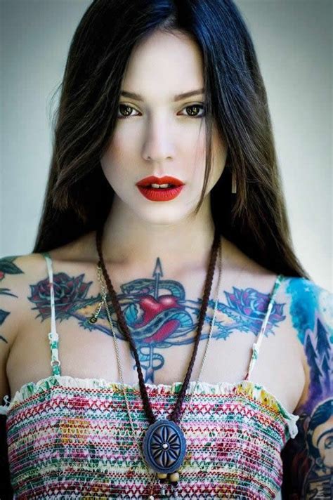 Beautiful Tattooed Girls Women Daily Pictures For Your Inspiration Chest Tattoos For