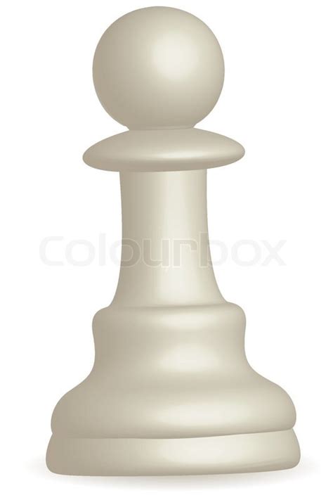 illustration of chess pawn on white background stock vector colourbox