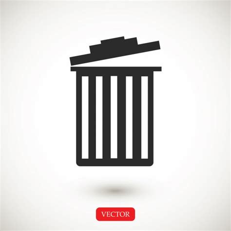 Trash Bucket Icon — Stock Vector © Simva 127462490