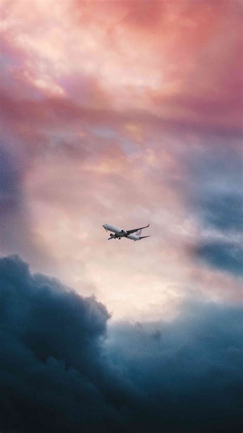 Plane In Sky Hd Iphone Wallpaper Iphone Wallpapers Iphone Wallpapers