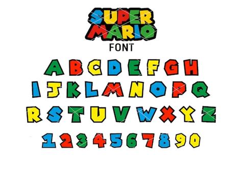 Mario Font Mario Letters Mario Numbers Mario Alphabet Etsy Uk