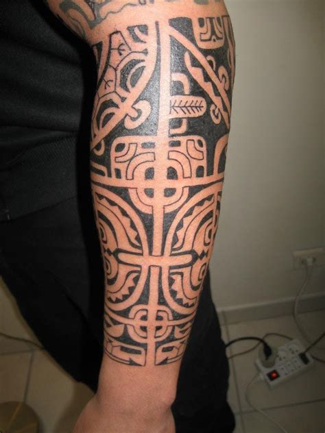 Nice Tribal Sleeve Tattoo On For Men Forearm Tattooimagesbiz