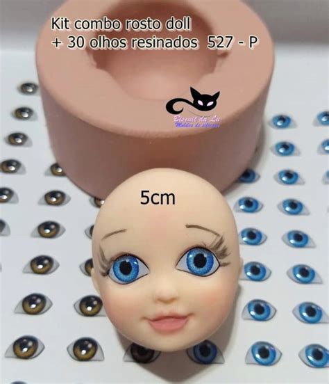 Molde Silicone Kit Rosto Doll Com Olhos Resinados Elo7