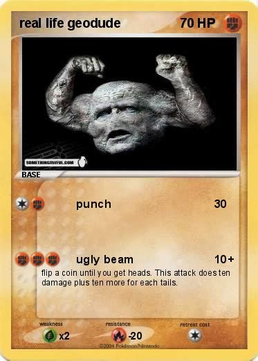 Pokémon Real Life Geodude Punch My Pokemon Card