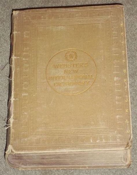 Antique Websters New International Dictionary 1923 Quarto Edition Ebay