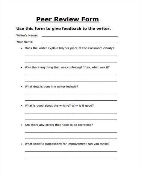 employee peer review form doctemplates hot sex picture