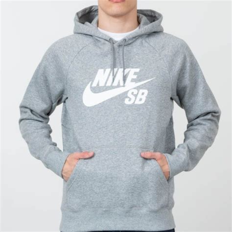 Nike Sb Icon Hoodie Sweatshirt Graywhite Mens Size 2xlarge Aq9565 063
