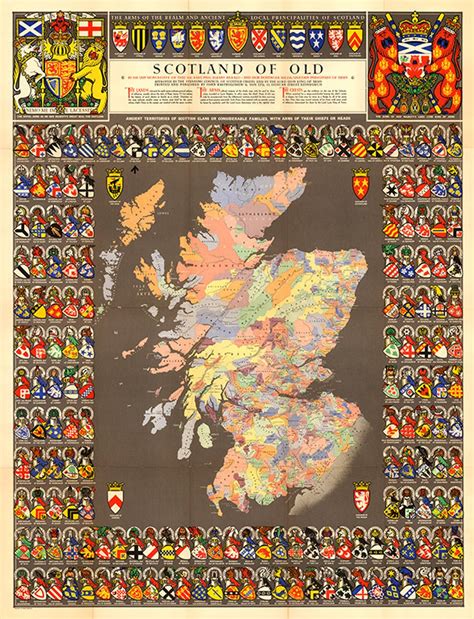 Highland Clans Map Clan Map Of Scotland Clans Of Scotland Etsy