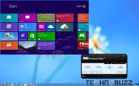 Add Windows 8 Start Screen On Desktop And Resize It