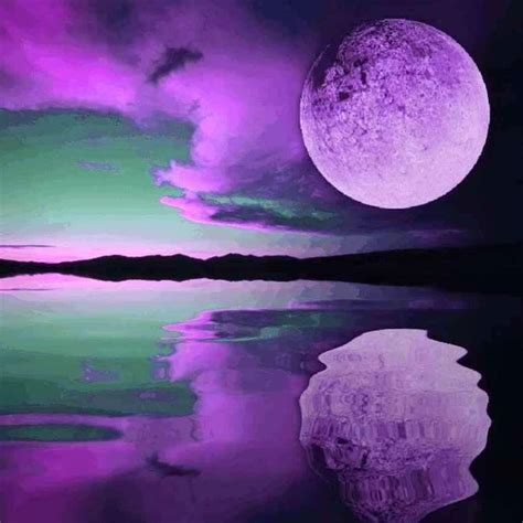 Lavender Moon Beautiful Moons And Suns In 2019 Purple Sky Beautiful
