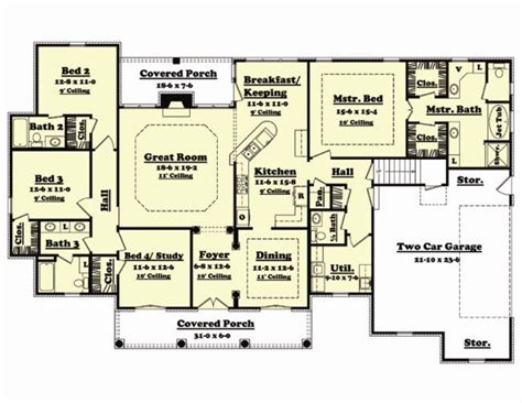 3 bedrooms 3 beds 1.5 floor 2500 Sq. Ft. House Plan Cedarcrest (25-001-315) from ...
