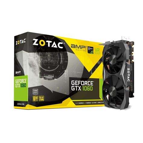 Great 'modern' gtx 1060 card with two fans and fairly compact design. Zotac GeForce GTX 1060 AMP! Edition 6GB GDDR5X