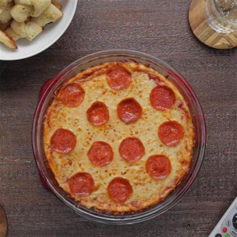 Pepperoni Pizza Dip With Garlic Knots Recipe By Maklano