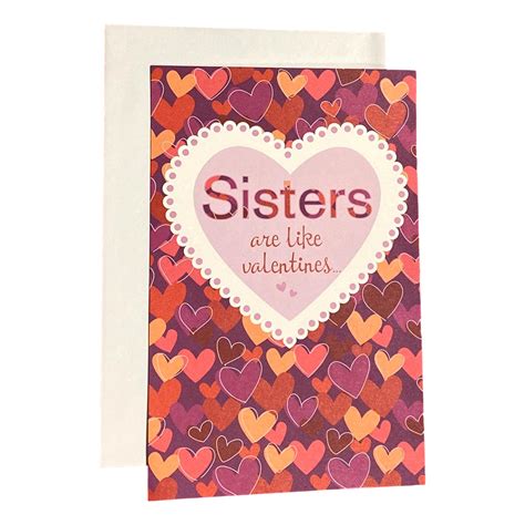 Valentines Day Greeting Card For Sister Sisters Are Like Valentin