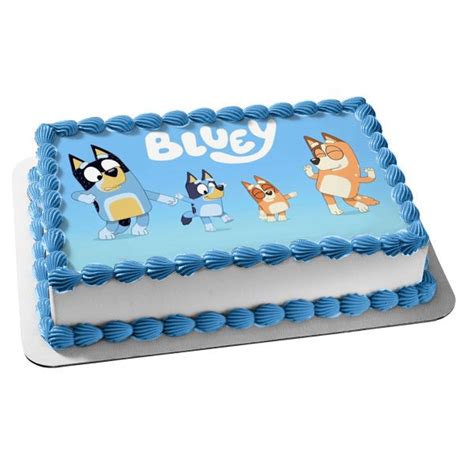 Bluey Mum Dad Chilli Edible Cake Topper Image Abpid52105 Boy Birthday