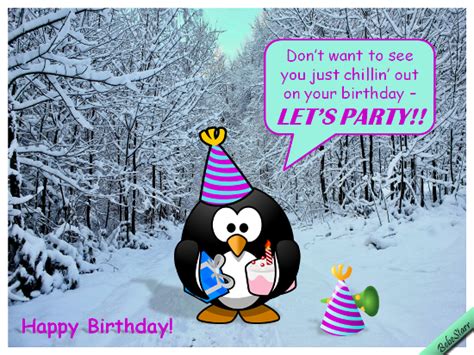 Winter Birthday Party Free Funny Birthday Wishes Ecards Greeting