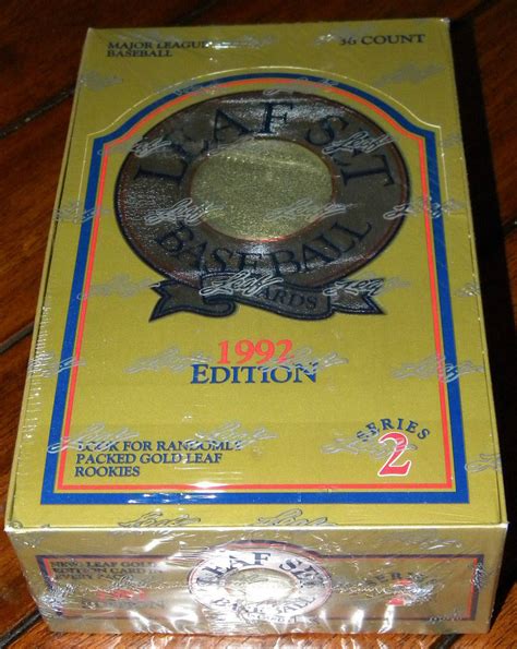 Shop for the latest baseball cards! 1992 Leaf Set Baseball card wax box, Series 2, Factory sealed, 36 packs, never opened, MINT
