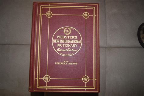 Websters New International Dictionary Second Edition Unabridged With