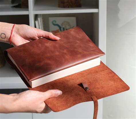 Personalized Leather Book Sleeve Handmade Full Grain Leather A5