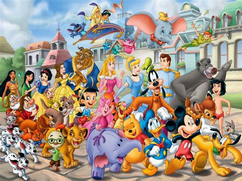 Los Personajes De Dibujos Animados De Disney Por Digitalreflection