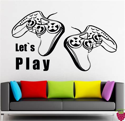 Wall Stickers Vinyl Decal Video Games Let S By Wallstickers4you 2999