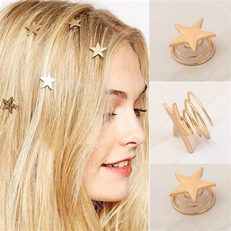 20pcs Twist Wedding Small Mini Metal Gold Color Star Hairpins Women
