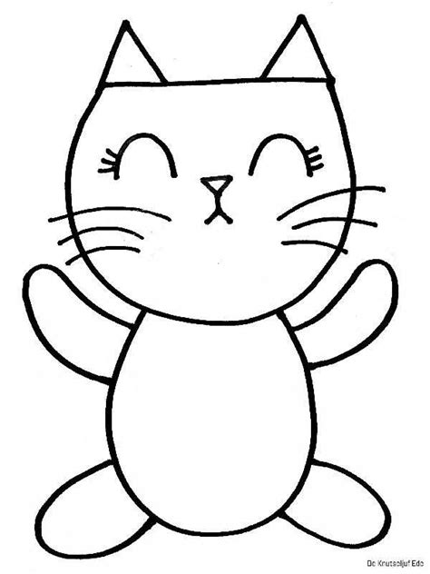 Kitten Kleurplaat Poezen
