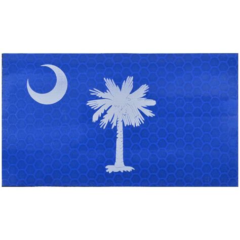 Reflective South Carolina State Flag 2x35 Patch South Carolina