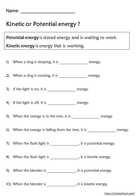 Kinetic Or Potential Energy Your Home Teacher