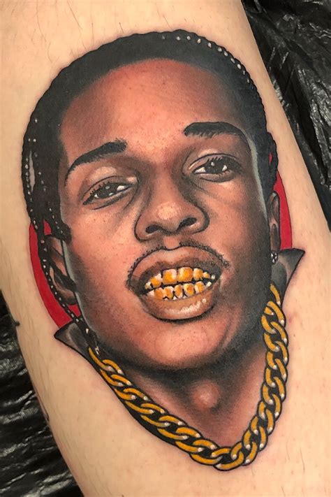 'cross' tattoo on his right knee. Tattoo uploaded by luis loureiro | Asap rocky #asaprocky # ...