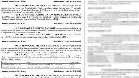 Governador Da Pb Exonera Procurador Geral E Secretário De Planejamento Paraíba G1