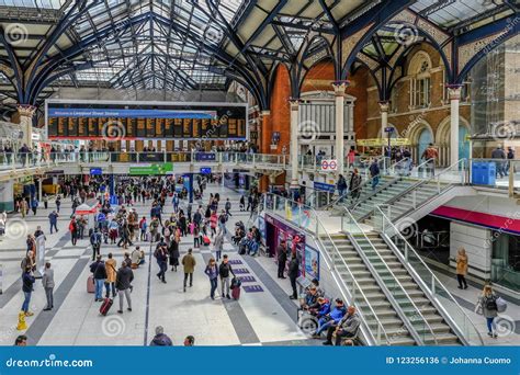 Interior Shot Of The Mainline Train Station Of Liverpool Street