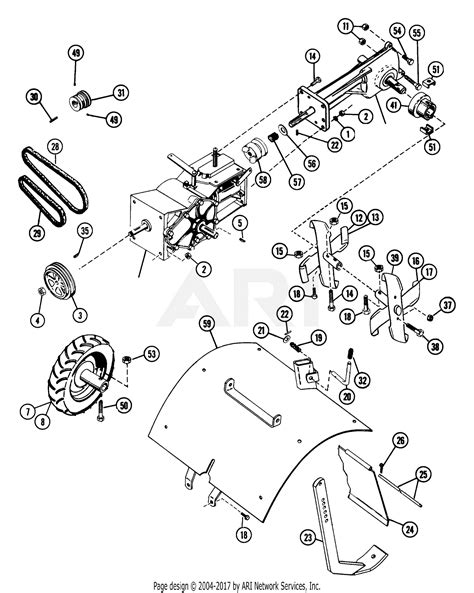 Ariens 901011 000101 Rt5020 5hp Tec 20 Tiller Parts Diagram