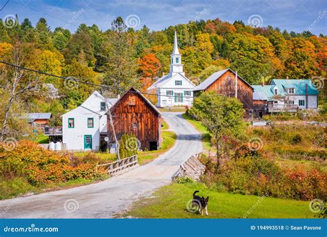 Rural Vermont Usa At Waits River Village Stock Photo Image Of Leaves